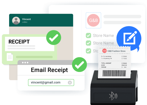 Sales and payment receipt