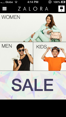 Zalora website displaying fashion and lifestyle products for online shopping in Singapore.