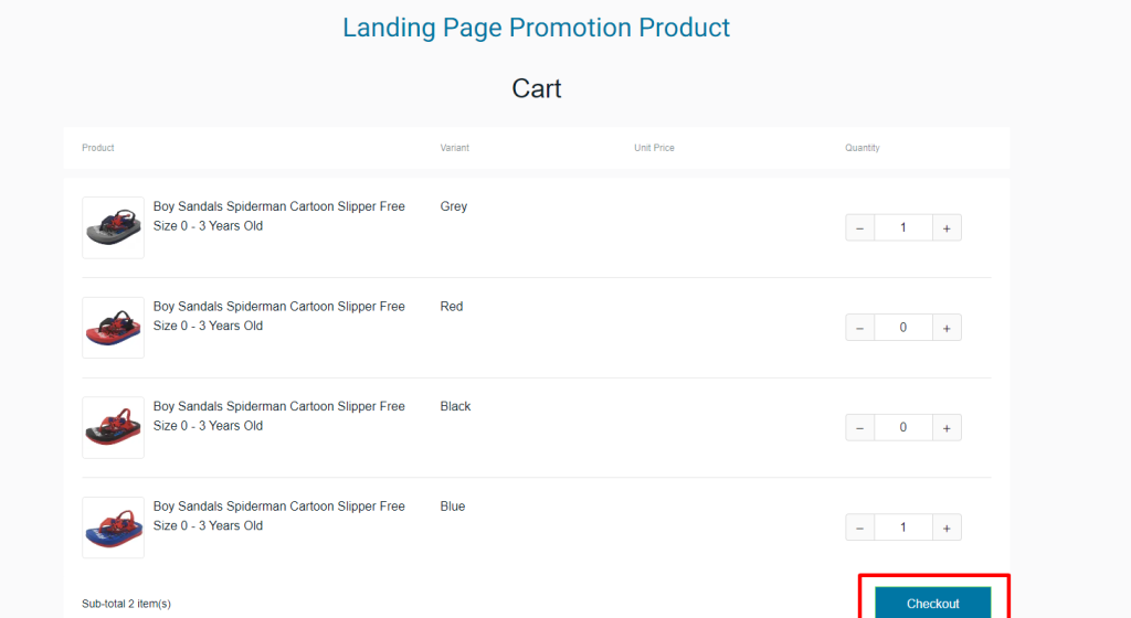landing page simple design