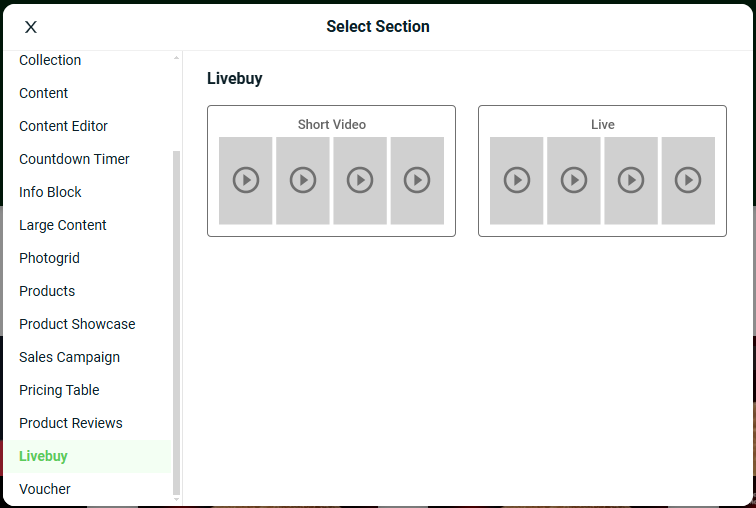 livebuy & SiteGiant Webstore_video marketing
