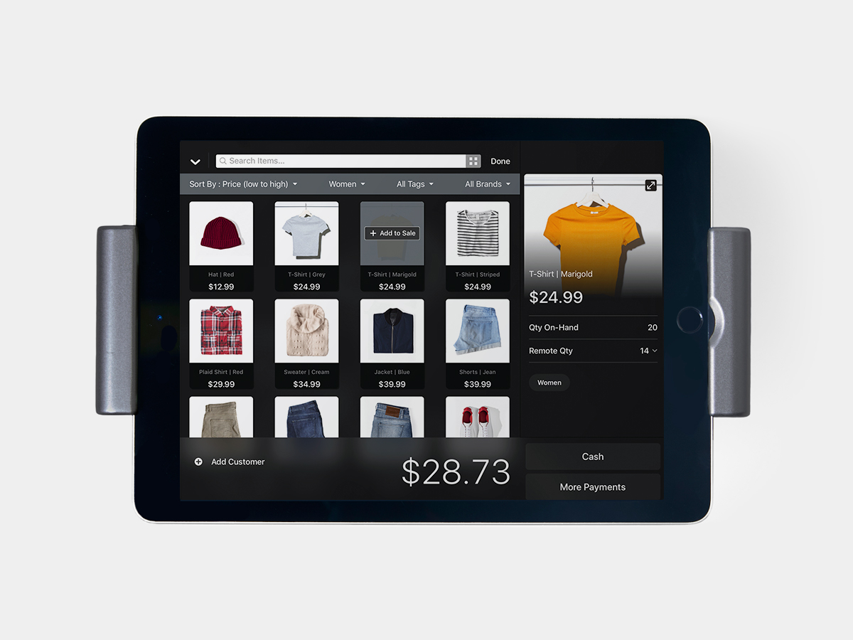 Lightspeed POS system interface providing an efficient solution for transactions, inventory, and customer management in real-time.